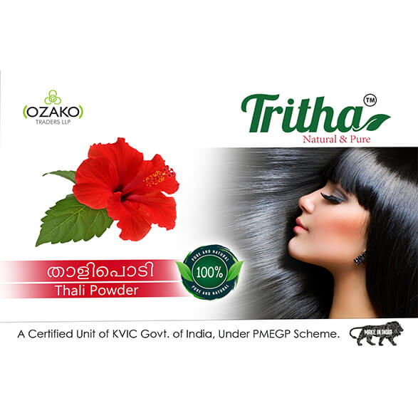 Tritha Natural Hibiscus Powder (Chembarathi Thali/Gudhal) for hair care,  320 Grams, Pack of 8 each 40 Grams | Nimton Sales and Distribution Pvt Ltd